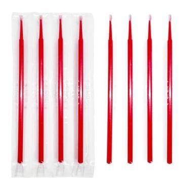 Imagem de Cotonetes de algodão embrulhados individualmente, pincel de delineador, pincel de cílios, cotonetes de algodão para viagem, bastão de algodão, para orelha, maquiagem, limpeza (100 unidades)