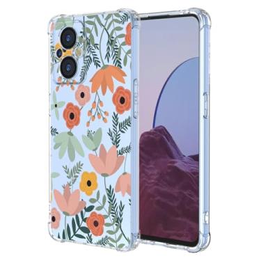 Imagem de JDYGWK Capa para Oneplus Nord N20 5G 1+ N20 5G com estampa de flores transparentes, TPU macio, fino, leve, à prova de choque, capa protetora de telefone para Oneplus Nord N20 5G, flores verdes