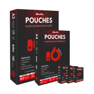 Imagem de Plástico Plastificação 500 Grafity 1 A3, 1 A4, 1 RG, 1 CPF, 1 Crachá 0