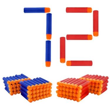 Imagem de EKIND 9.5cm Foam Darts Compatible for Nerf Elite Mega Series 72-Dart Refill Pack (Red & Blue)