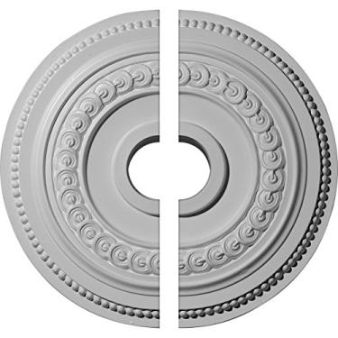 Imagem de Medalhão de teto Ekena Millwork 45,7 cm de diâmetro x 9,9 cm de diâmetro x 2,2 cm de altura., Divisor, 18"OD x 3 3/8"ID x 7/8"P (Fits Canopies up to 8 5/8"), Factory Primed