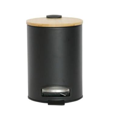 Imagem de Lixeira Pedal Bambu Preto Mimo  ALX23283 - Mimo Style