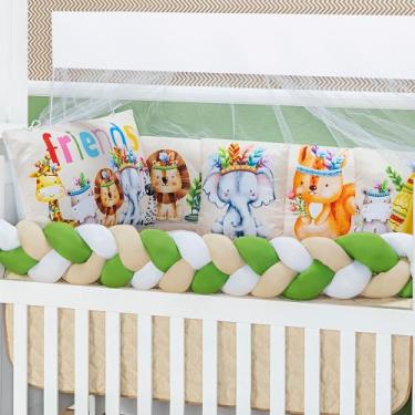 Imagem de Kit Berço Protetor Safari Americano E Nacional 10 Peças - Coroa de Dia