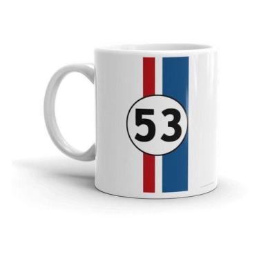 Imagem de Caneca Branca Herbie Fusca Filmes Carros Antigos Logo - Alabama Stamp