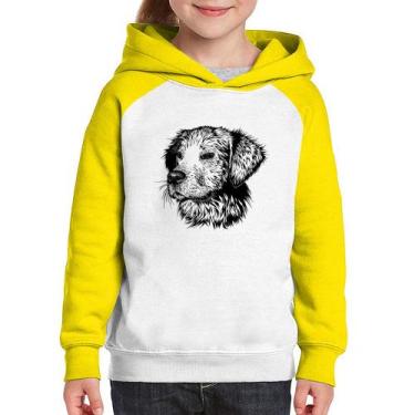 Imagem de Moletom Infantil Cãozinho - Foca na Moda, Branco, Amarelo, 6
