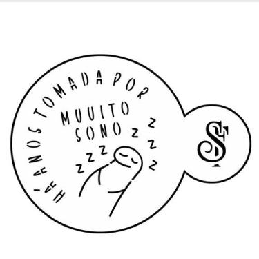 Imagem de Stencil Para Bolo Flork Há Anos Tomada Por Muito Sono  - 1 Unidade - S