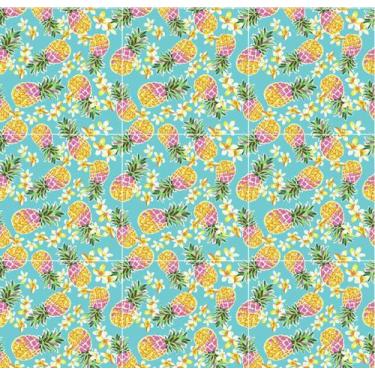 Imagem de Adesivo de Azulejo Colorido Abacaxi 20x20 cm com 24un - Quartinhos