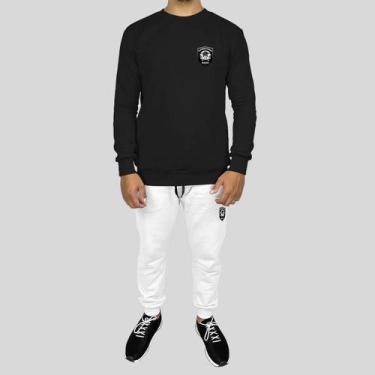 Imagem de Conjunto Calça e Blusa Moletom Careca Sem Capuz Algodão Segurança - MP