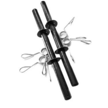 Imagem de 02 Barras oca de 40 cm para halteres anilhas peso musculação academia 