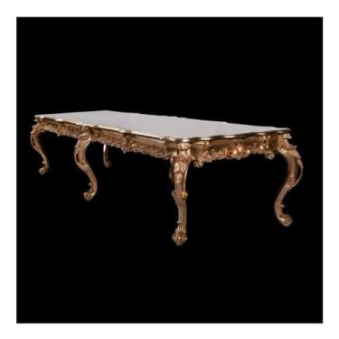 Imagem de Mesa de Jantar 4Mt Alta Decoração Classica Rico Entalhes - LUXdécor