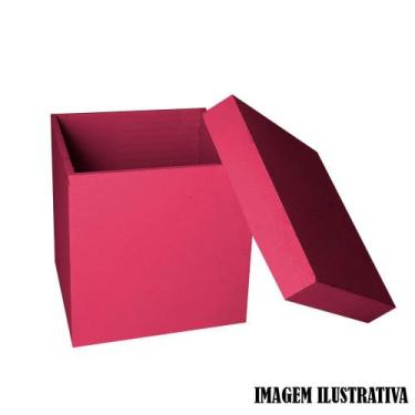 Imagem de Kit 20 Caixa Quadrada Tampa Sapato 8x8x6 Mdf Madeira Pintado - ATACADÃ