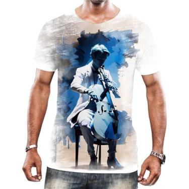 Imagem de Camisa Camiseta Tshirt Instrumento Corda Violoncelo Arte 2 - Enjoy Sho