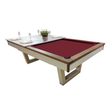 Imagem de Mesa de Sinuca/Bilhar com Tampo de Jantar - 2,20x1,20 - Nelson Bilhare