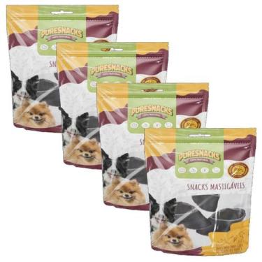 Imagem de Kit 12 Petisco Casco Bovino Snacks 100% Natural Puresnacks