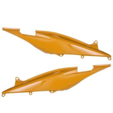 Imagem de Rabeta Moto Cb 300r 2010 À 2013 Cromo Forte, AMARELO CAJU 2010 - 2011,