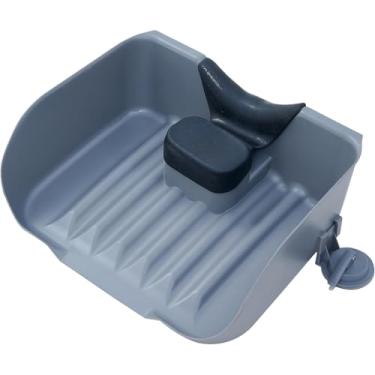 Imagem de Lavatório de xampu portátil para crianças, bebês, crianças, bandeja de lavagem de cabelo sem rasgos em casa (cinza)