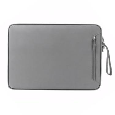 Imagem de Capa protetora para laptop 14,1 de 15,6 polegadas, à prova de choque, bolsa de mão, capa protetora para notebook, bolsa de transporte, cinza