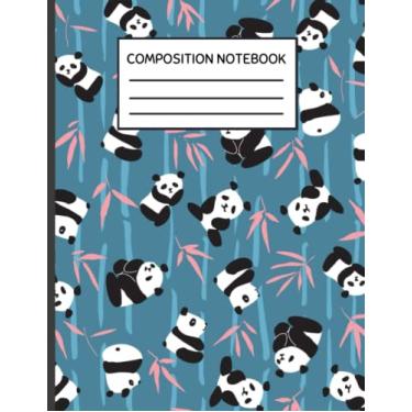 Imagem de Cute Panda Composition Notebook: Kawaii Panda Wide Ruled Primary Composition Notebook | 120 Pages | 8.5" x 11" | Wonderful Notebook for School, Journaling, or Personal Use