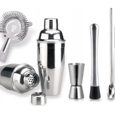 Imagem de Kit Caipirinha Profissional Coqueteleira 500ml 8 Peças Inox