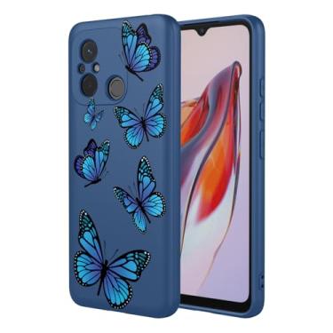 Imagem de HTXWXJC Capa de telefone para Redmi 12C, capa Redmi 11A, capa Xiaomi Poco c55, 2212ARNC4L capa à prova de choque flexível bumper TPU capa macia padrão borboleta capa de telefone para Xiaomi Redmi 12C