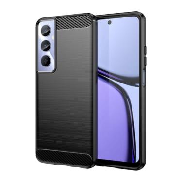 Imagem de Vavies Capa para Realme C65 4G capa de fibra de carbono fina e macia TPU capa protetora à prova de choque capa de telefone para Realme C65 4G preta