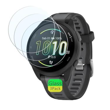 Imagem de Aemus Protetor de tela compatível com Garmin Forerunner 165 (pacote com 3) filme de vidro temperado para smartwatch de música 165