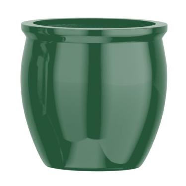 Imagem de Vaso Vietnamita Fibra De Vidro Caribe M 38cm Decorativo (Verde Escuro)