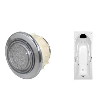 Imagem de Banheira de Hidromassagem Capri em Gel  P4 - 220v - com Aquecedor e Cromoterapia Branco