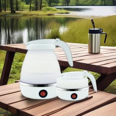 Imagem de Chaleira Elétrica Dobrável Portátil, 600ml, 600W, Controle Automático de Temperatura