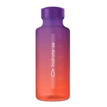 Imagem de Garrafinha Squeeze Academia Hidrate-se 500ml Garrafa de Água Escola Viagem (Roxa)