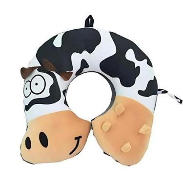 Imagem de Travesseiro Infantil Confortavel  Vaca Almofada para Viagem Pescoço De