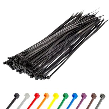 Imagem de GTSE 35,5 cm – Gravatas de zíper para serviço pesado, pacote com 100, força de 54,4 kg, abraçadeiras de nylon resistentes a UV, envoltórios de gravata autotraváveis de 35,5 cm