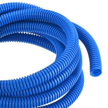 Imagem de DMiotech Tubo dividido de tear de fio de 3 m, 1/2 polegada, protetores de cabo de conduíte flexível para animais de estimação para escritório, casa, jardim, azul