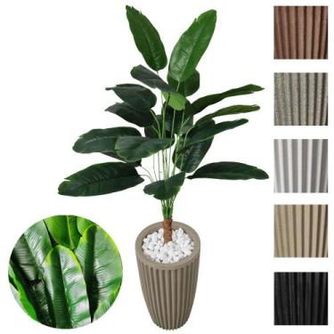 Imagem de Bananeira Ornamental Planta Artificial com Vaso Decoração - Flor de Me