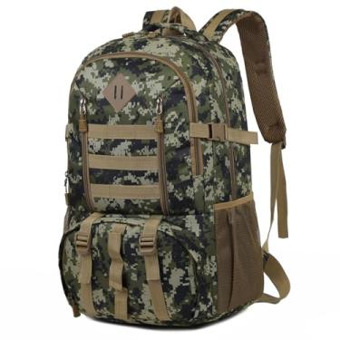 Imagem de Mochila de Caminhada, Pacote de Camuflagem de Resistência à água Com Canais de Fluxo de Ar, Ajuste para Ciclo, Acampamento, Caminhada, Estilo (7)