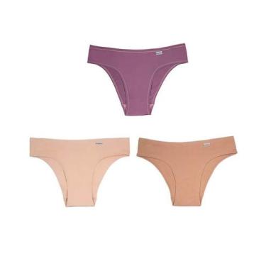 Imagem de Kit 3 Calcinhas DelRio 51364 Algodão, Areia, New nude, Mousse, P