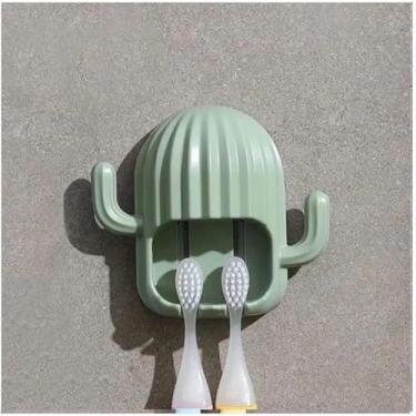 Imagem de Porta Escova De Dente De Parede Cacto (Verde-claro)