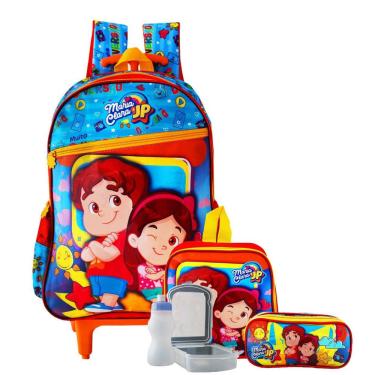 Imagem de Mochila De Rodinha + Estojo + Kit Lancheira Maria Clara E Jp