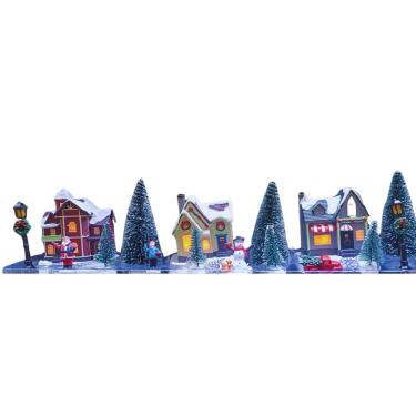 Imagem de Vila Natalina 16 peças Decoração Natal 56x13x13cm Leds