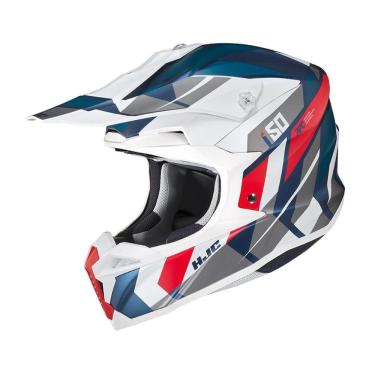 Imagem de Capacete Hjc Off I50 Vanish Branco Azul E Vermelho 58 f016