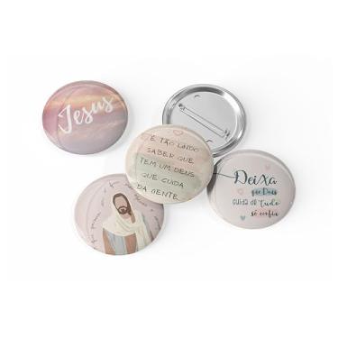 Imagem de kit com 4 Botons Broche Alfinete - Coleção Motivacional - Button, Pin