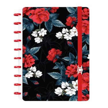 Imagem de Caderno Criativo Flowers Red A4/A5 Disco Inteligente (Grande A4)