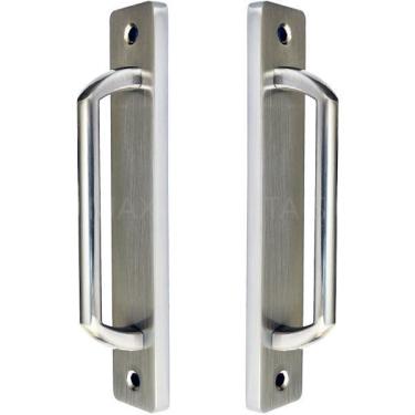 Imagem de Puxador Duplo Colonial Porta Correr Madeira Rústico 148Mm