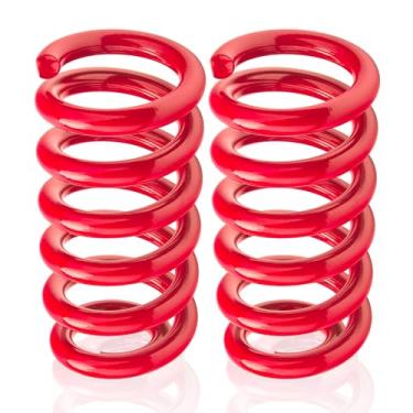 Imagem de THOCAC Molas helicoidais dianteiras de 7,6 cm para caminhão Chevrolet C10 1963-1987 - 2 peças vermelhas