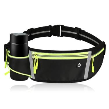 Imagem de Pochete de cinto de corrida fino para homens e mulheres, bolsa de cintura, grande capacidade, design ultrafino, impermeável, bolsa de corrida, suporte de telefone para corrida, esportes, caminhada