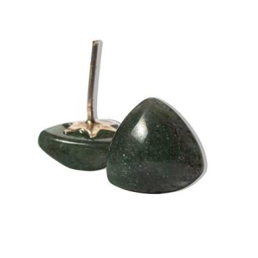 Imagem de Brinco Button Trillion Quartzo Verde Prata 950 Reff 109901 - Cristaisd