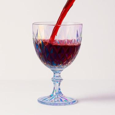 Imagem de Taças Vidro 300ml 50ml Relevo Ondulado Transparente Holográfico - Lojã