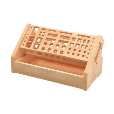 Imagem de Bothyi Ferramentas de rack de armazenamento de chave de fenda Stand RC Stand, Wood Fewford Organizer Hand Tool Tool for Tweezers Pelers Workbench doméstico