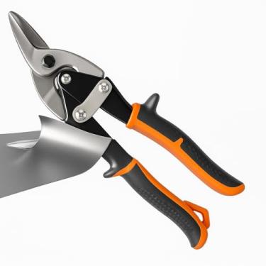 Imagem de Tesoura para Chapa 10" Tipo Aviação Corte Direito Profissional, Lâmina Dentada, Cabo Ergonômico