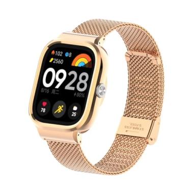 Imagem de T-BLUER Pulseira compatível com Xiaomi Redmi Watch 4, pulseira de substituição de aço inoxidável, acessórios para smartwatch Redmi Watch 4, FG1, ouro rosa